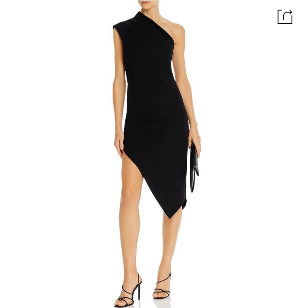 AQUA One Shoulder Dress
